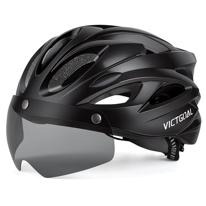Bike Helmet for Adults with Light and Goggles Lightweight MTB Road Bicycle Helmets