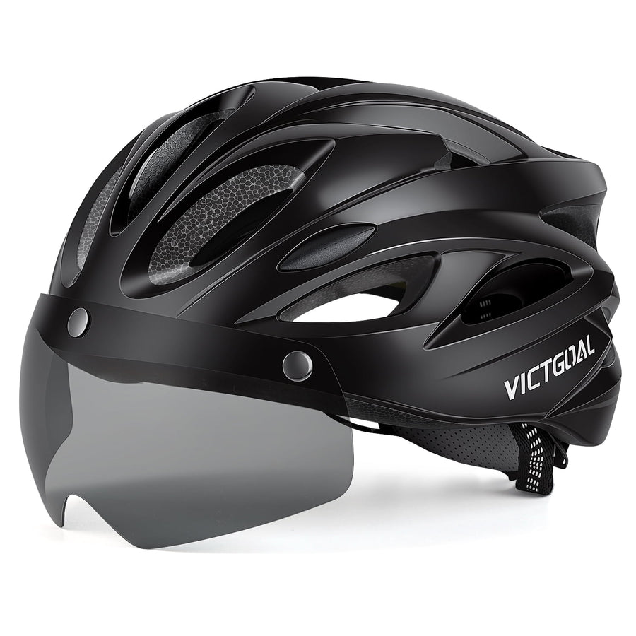 Bike Helmet for Adults with Light and Goggles Lightweight MTB Road Bicycle Helmets